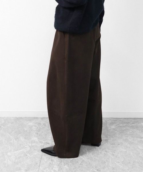 THE CELL.（ザセルドット）の「ツイード調コクーンワイドパンツ　SOFT BRUSHED COCOON WIDE PANTS（その他パンツ・レディース・チャコールグレー/ブラウン・FREE）」の13枚目の写真
