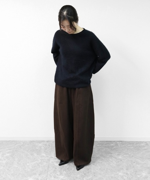 THE CELL.（ザセルドット）の「ツイード調コクーンワイドパンツ　SOFT BRUSHED COCOON WIDE PANTS（その他パンツ・レディース・チャコールグレー/ブラウン・FREE）」の15枚目の写真