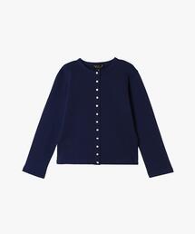 agnes b.（アニエスベー）の「キッズ コットン メルトン 長袖 カーディガンプレッション（カーディガン/ボレロ）」