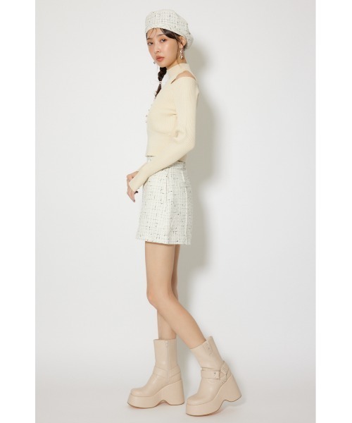 rienda（リエンダ）の「【セットアップ対応】ハイウエストツイードショートパンツ 春服（その他パンツ・レディース・ブラック/ライトブルー/ホワイト・X-SMALL/SMALL/MEDIUM）」の22枚目の写真