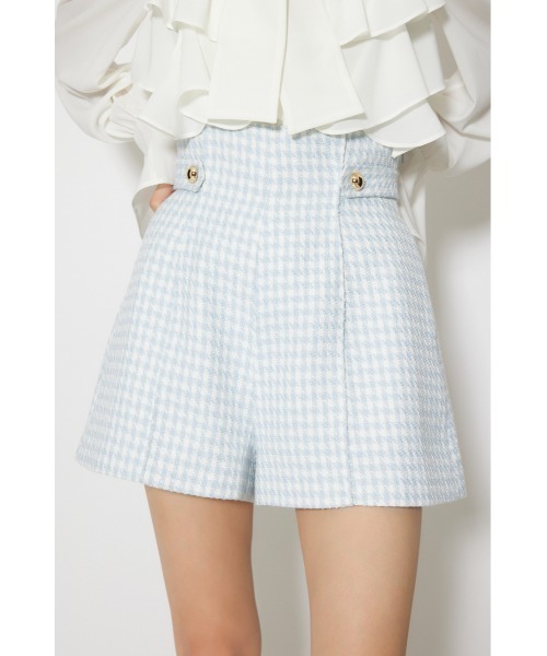 rienda（リエンダ）の「【セットアップ対応】ハイウエストツイードショートパンツ 春服（その他パンツ・レディース・ブラック/ライトブルー/ホワイト・X-SMALL/SMALL/MEDIUM）」の14枚目の写真