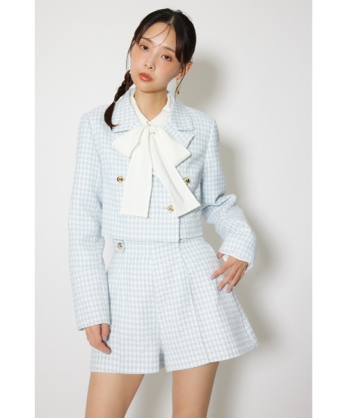 rienda（リエンダ）の「【セットアップ対応】ハイウエストツイードショートパンツ 春服（その他パンツ・レディース・ブラック/ライトブルー/ホワイト・X-SMALL/SMALL/MEDIUM）」の15枚目の写真