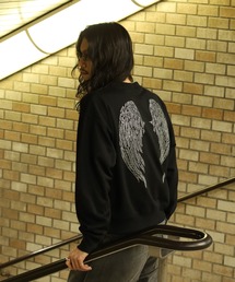 bike star | RESHAM ラインストーン羽トレーナー(スウェット)