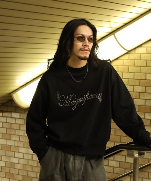 bike star（バイクスター）の「RESHAM ラインストーン羽トレーナー（スウェット・メンズ・ブラック/ホワイト・M/L）」の17枚目の写真