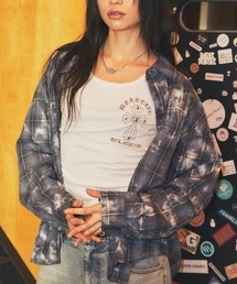 『mahagrid/マハグリッド』 Overdyed Check Shirt/オーバーダイチェックシャツ