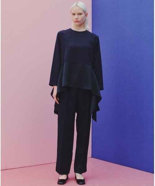 ADORE(アドーア)の「◆ドライタッチツイルブラウス(シャツ/ブラウス・レディース・ネイビー/ベージュ・38)」の3枚目の写真