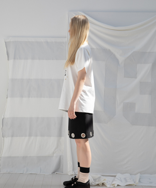 DIMANCHE(ディマンシュ)の「EYELET MIDI SKIRT (BLACK)(スカート・レディース・その他・SMALL/MEDIUM)」の3枚目の写真