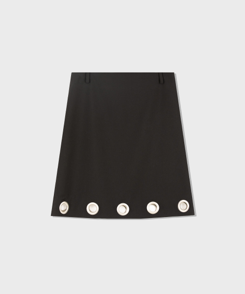 DIMANCHE(ディマンシュ)の「EYELET MIDI SKIRT (BLACK)(スカート・レディース・その他・SMALL/MEDIUM)」の5枚目の写真