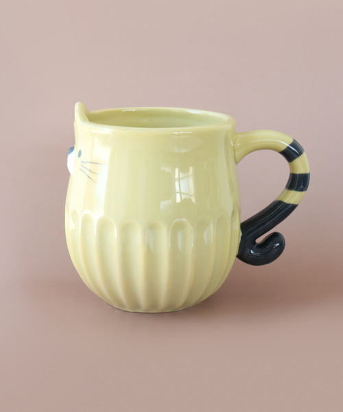 SiNCERE(シンシア)の「アニマルマグ Animal Mug しのぎのねこ マグカップ(グラス/マグカップ/タンブラー・レディース・ベージュ/ブラック/グレー・ONE SIZE)」の5枚目の写真