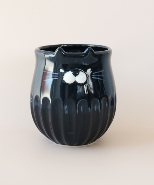 SiNCERE(シンシア)の「アニマルマグ Animal Mug しのぎのねこ マグカップ(グラス/マグカップ/タンブラー・レディース・ベージュ/ブラック/グレー・ONE SIZE)」の6枚目の写真