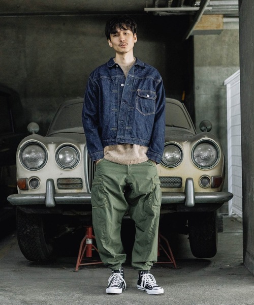 orSlow（オアスロウ）の「orSlow/オアスロウ TYPE1 40'S PLEATED FRONT BLOUSE ワンウォッシュ デニムジャケット 2026年春夏（デニムジャケット・メンズ・ブルー・3/2/4）」の2枚目の写真