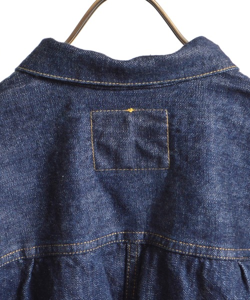 orSlow（オアスロウ）の「orSlow/オアスロウ TYPE1 40'S PLEATED FRONT BLOUSE ワンウォッシュ デニムジャケット 2026年春夏（デニムジャケット・メンズ・ブルー・3/2/4）」の5枚目の写真