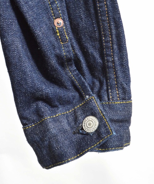 orSlow（オアスロウ）の「orSlow/オアスロウ TYPE1 40'S PLEATED FRONT BLOUSE ワンウォッシュ デニムジャケット 2026年春夏（デニムジャケット・メンズ・ブルー・3/2/4）」の7枚目の写真