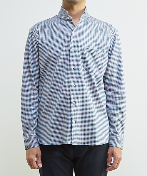 MEN'S MELROSE（メンズメルローズ）の「マルチファブリックワンピースシャツ（シャツ/ブラウス・メンズ・ホワイト/ハウンドトゥース・2/3/4/5）」の3枚目の写真