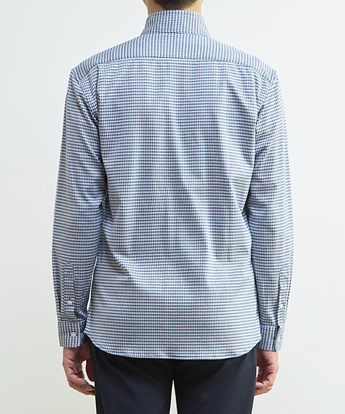 MEN'S MELROSE（メンズメルローズ）の「マルチファブリックワンピースシャツ（シャツ/ブラウス・メンズ・ホワイト/ハウンドトゥース・2/3/4/5）」の5枚目の写真