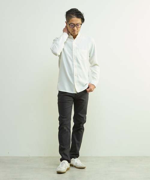 MEN'S MELROSE（メンズメルローズ）の「マルチファブリックワンピースシャツ（シャツ/ブラウス・メンズ・ホワイト/ハウンドトゥース・2/3/4/5）」の14枚目の写真