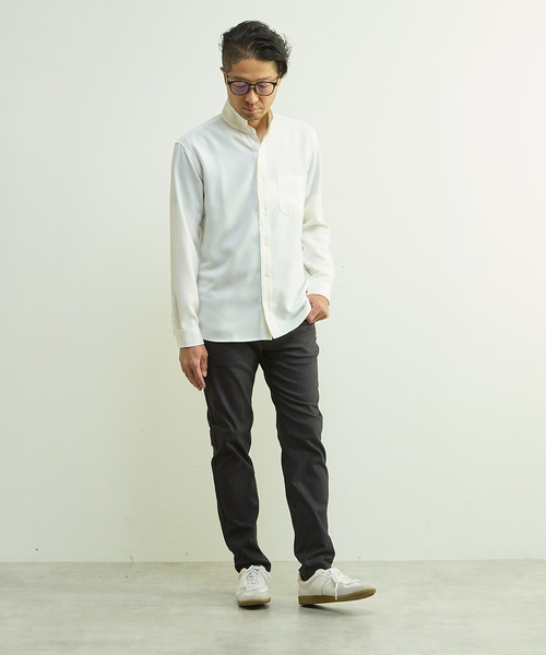 MEN'S MELROSE（メンズメルローズ）の「マルチファブリックワンピースシャツ（シャツ/ブラウス・メンズ・ホワイト/ハウンドトゥース・2/3/4/5）」の15枚目の写真