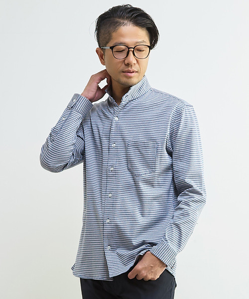 MEN'S MELROSE（メンズメルローズ）の「マルチファブリックワンピースシャツ（シャツ/ブラウス・メンズ・ホワイト/ハウンドトゥース・2/3/4/5）」の17枚目の写真