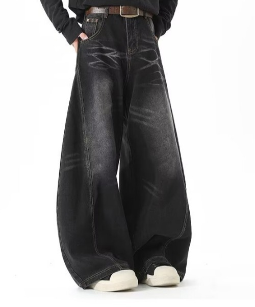 Evo+Revo（エボレボ）の「”今どきなダボっと感” ワイドバギー/カーブデニムパンツ（デニムパンツ・メンズ・ブラック/ネイビー・M/XL/L）」の7枚目の写真