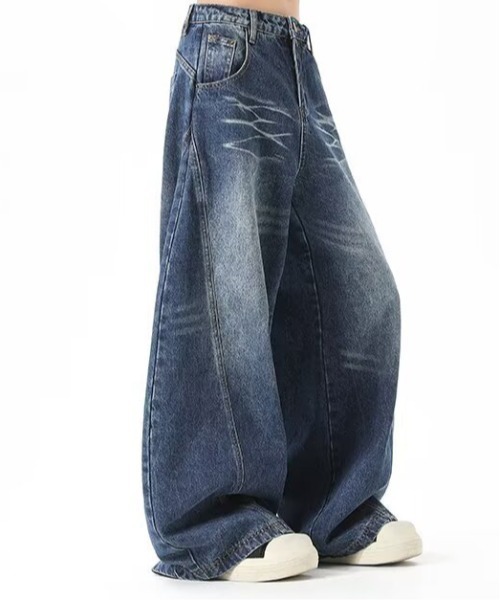 Evo+Revo（エボレボ）の「”今どきなダボっと感” ワイドバギー/カーブデニムパンツ（デニムパンツ・メンズ・ブラック/ネイビー・M/XL/L）」の8枚目の写真