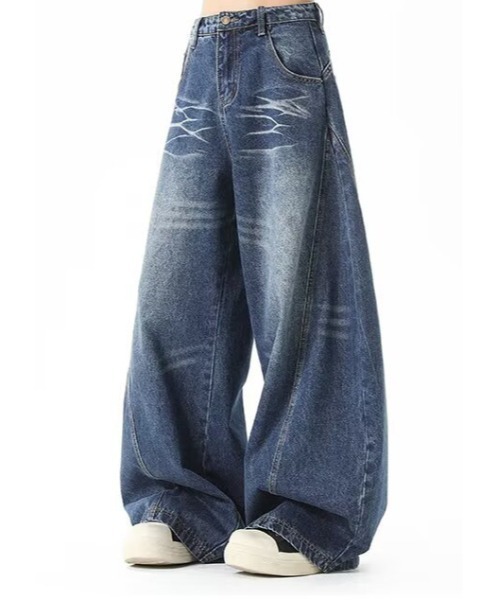 Evo+Revo（エボレボ）の「”今どきなダボっと感” ワイドバギー/カーブデニムパンツ（デニムパンツ・メンズ・ブラック/ネイビー・M/XL/L）」の9枚目の写真