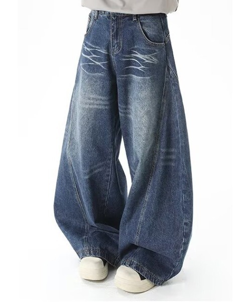 Evo+Revo（エボレボ）の「”今どきなダボっと感” ワイドバギー/カーブデニムパンツ（デニムパンツ・メンズ・ブラック/ネイビー・M/XL/L）」の10枚目の写真