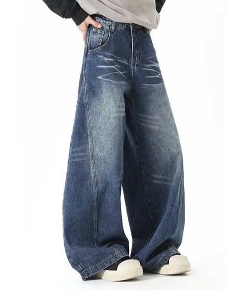 Evo+Revo（エボレボ）の「”今どきなダボっと感” ワイドバギー/カーブデニムパンツ（デニムパンツ・メンズ・ブラック/ネイビー・M/XL/L）」の11枚目の写真