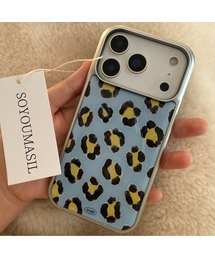 SOYOUMASIL | [シルバー]ソフトレオパードスカイエポキシケース(スマホケース/カバー)