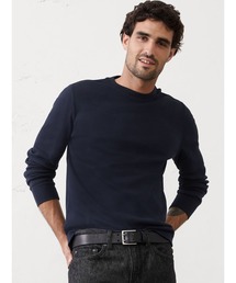 BANANA REPUBLIC FACTORY STORE スタンダードフィット ミニリブ クルーネックTシャツ 長袖ロンT