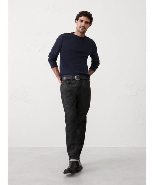 BANANA REPUBLIC FACTORY STORE(バナナリパブリック ファクトリーストア)の「BANANA REPUBLIC FACTORY STORE スタンダードフィット ミニリブ クルーネックTシャツ 長袖ロンT(Tシャツ/カットソー・メンズ・ネイビー/ブラウン/ナチュラル/グレー・M/S/XL/L)」の8枚目の写真