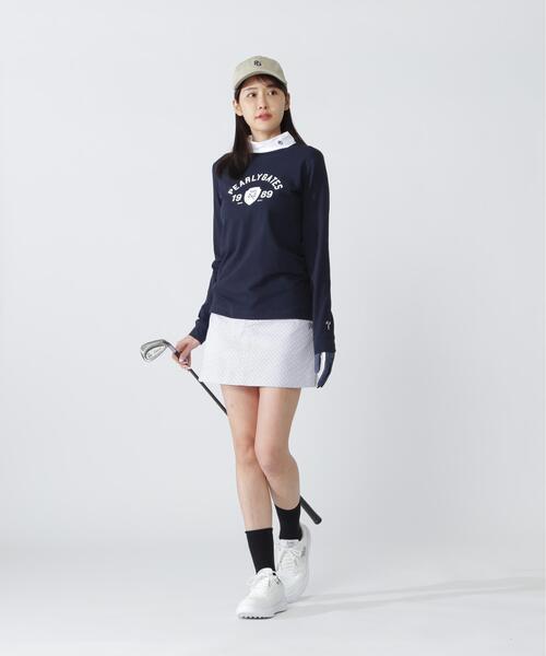 PEARLY GATES(パーリーゲイツ)の「【PEARLY GATES】PGisPG 変形ダイヤ柄C/Peストレッチカルゼ(スカート・レディース・ホワイト系その他・X-SMALL/MEDIUM/SMALL/LARGE)」の3枚目の写真