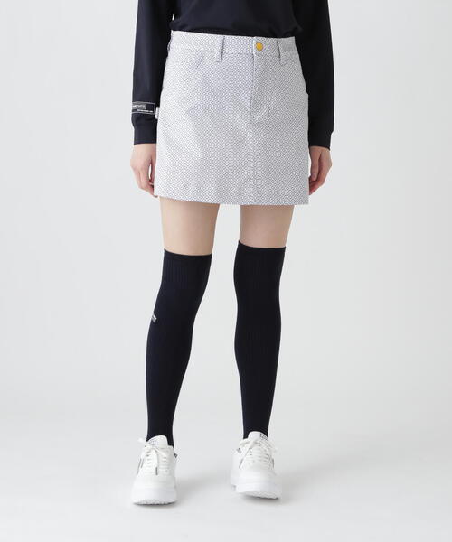 PEARLY GATES(パーリーゲイツ)の「【PEARLY GATES】PGisPG 変形ダイヤ柄C/Peストレッチカルゼ(スカート・レディース・ホワイト系その他・X-SMALL/MEDIUM/SMALL/LARGE)」の1枚目の写真