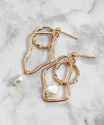 YU-KA:ニュアンスデザインパールピアス nuance design Pearl pierce