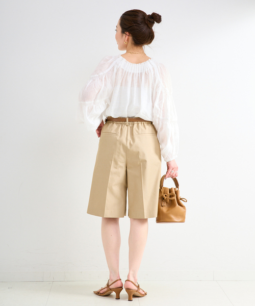 B.C STOCK(ベーセーストック)の「《追加》手洗い可 / シアリネンウィングブラウス(シャツ/ブラウス・レディース・ブラック/カーキ/ホワイト・FREE)」の19枚目の写真