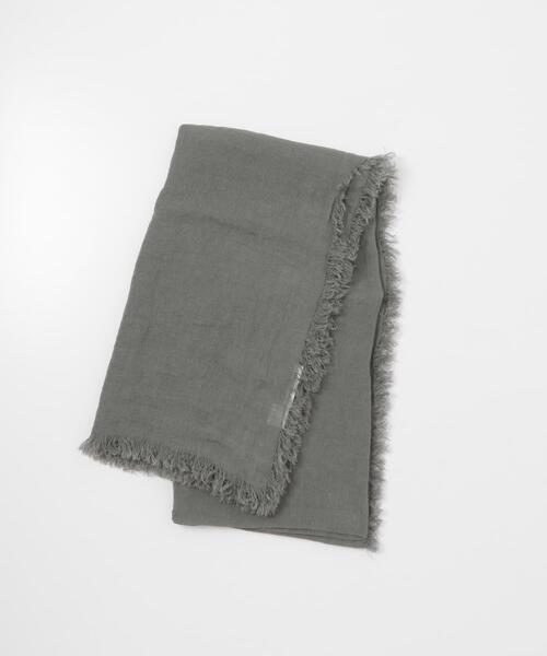 RODE SKO(ロデスコ)の「ASAUCE MELER フランダース産リネンガーゼストール(ストール/ショール・レディース・ダークブラウン/グレー系その他・ONE)」の5枚目の写真