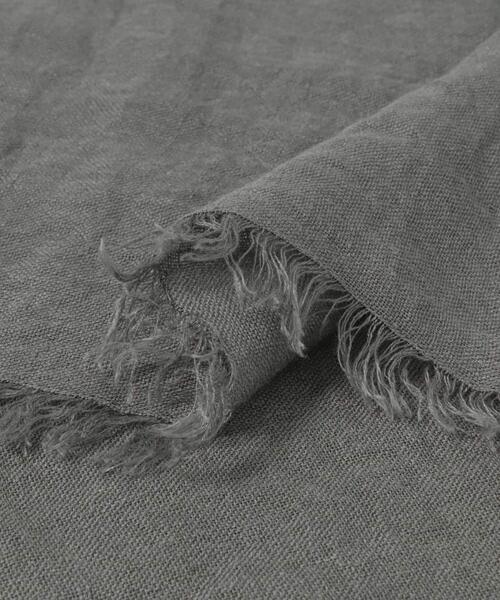 RODE SKO(ロデスコ)の「ASAUCE MELER フランダース産リネンガーゼストール(ストール/ショール・レディース・ダークブラウン/グレー系その他・ONE)」の6枚目の写真