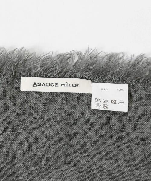 RODE SKO(ロデスコ)の「ASAUCE MELER フランダース産リネンガーゼストール(ストール/ショール・レディース・ダークブラウン/グレー系その他・ONE)」の7枚目の写真