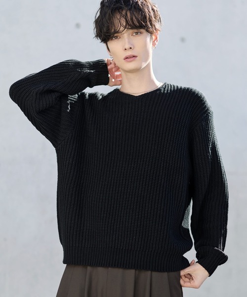 Вязаный V‑neck короткий жилет — плотная вязка
