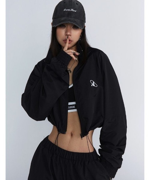 Ritzy(リッツィー)の「クロップドナイロンジャケット(ブルゾン・レディース・ブラック/ホワイト・M/L)」の21枚目の写真