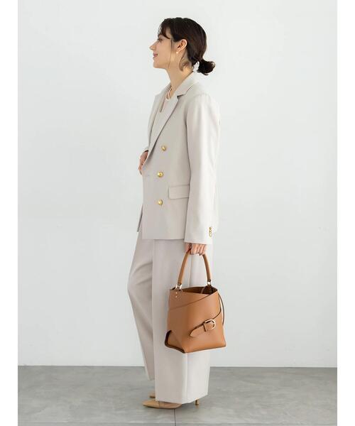 Te chichi（テチチ）の「【セレモニーアイテム】2タックベアオールインワン（セットアップ可）（サロペット/オーバーオール・レディース・ネイビー/ベージュ・F）」の9枚目の写真