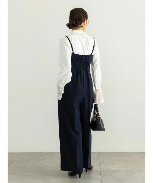 Te chichi（テチチ）の「【セレモニーアイテム】2タックベアオールインワン（セットアップ可）（サロペット/オーバーオール・レディース・ネイビー/ベージュ・F）」の14枚目の写真