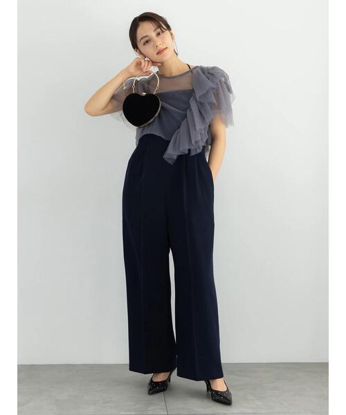 Te chichi（テチチ）の「【セレモニーアイテム】2タックベアオールインワン（セットアップ可）（サロペット/オーバーオール・レディース・ネイビー/ベージュ・F）」の18枚目の写真