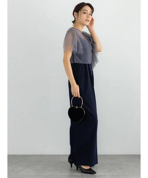 Te chichi（テチチ）の「【セレモニーアイテム】2タックベアオールインワン（セットアップ可）（サロペット/オーバーオール・レディース・ネイビー/ベージュ・F）」の19枚目の写真