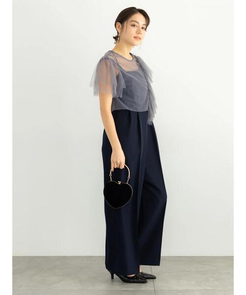 Te chichi（テチチ）の「【セレモニーアイテム】2タックベアオールインワン（セットアップ可）（サロペット/オーバーオール・レディース・ネイビー/ベージュ・F）」の20枚目の写真