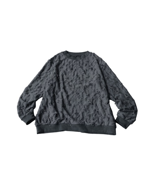 antiqua(アンティカ)の「ダメージ風 トップス(Tシャツ/カットソー・レディース・ブラック/ホワイト/ダークグレー・ONESIZE)」の20枚目の写真