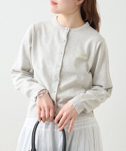 GEVACO（ゲバコ）の「【GEVACO】襟ドッキングニットカーディガン（カーディガン/ボレロ・レディース・ピンク/アイボリー/チャコールグレー・ONE SIZE）」の2枚目の写真