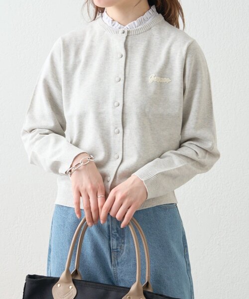 GEVACO（ゲバコ）の「【GEVACO】襟ドッキングニットカーディガン（カーディガン/ボレロ・レディース・ピンク/アイボリー/チャコールグレー・ONE SIZE）」の8枚目の写真