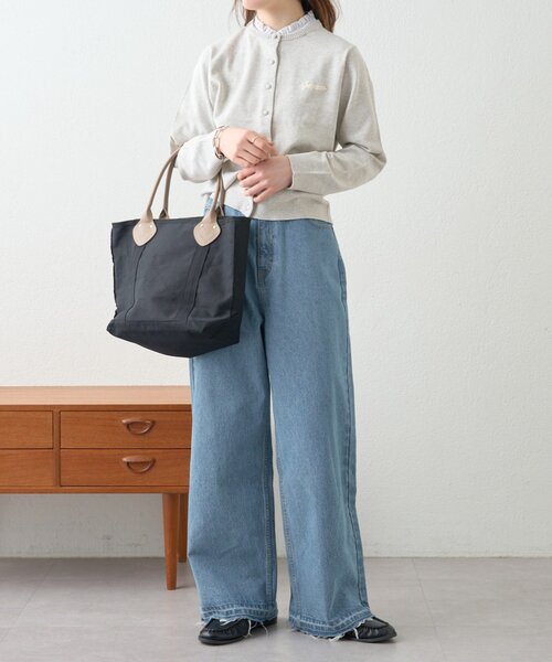 GEVACO（ゲバコ）の「【GEVACO】襟ドッキングニットカーディガン（カーディガン/ボレロ・レディース・ピンク/アイボリー/チャコールグレー・ONE SIZE）」の11枚目の写真