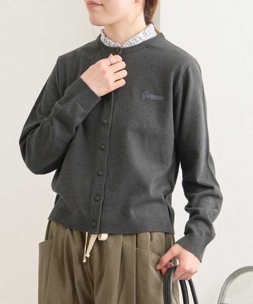 GEVACO（ゲバコ）の「【GEVACO】襟ドッキングニットカーディガン（カーディガン/ボレロ・レディース・ピンク/アイボリー/チャコールグレー・ONE SIZE）」の14枚目の写真