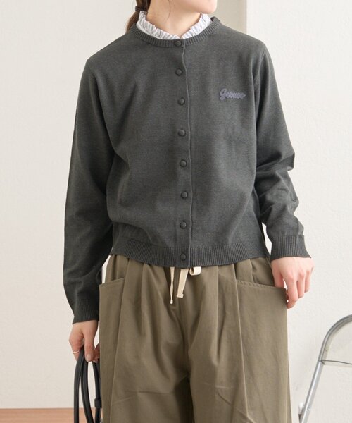 GEVACO（ゲバコ）の「【GEVACO】襟ドッキングニットカーディガン（カーディガン/ボレロ・レディース・ピンク/アイボリー/チャコールグレー・ONE SIZE）」の15枚目の写真